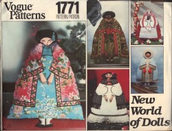 1771 6  DOLLS OF THE WORLD,JAPAN, NATIVE, POLISH, AFRICA PATTERN